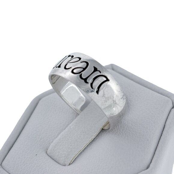 Vintage LA Sterling Silver 925 Reversible Inscribed Dream Ring Size 6.25 - Picture 3 of 7